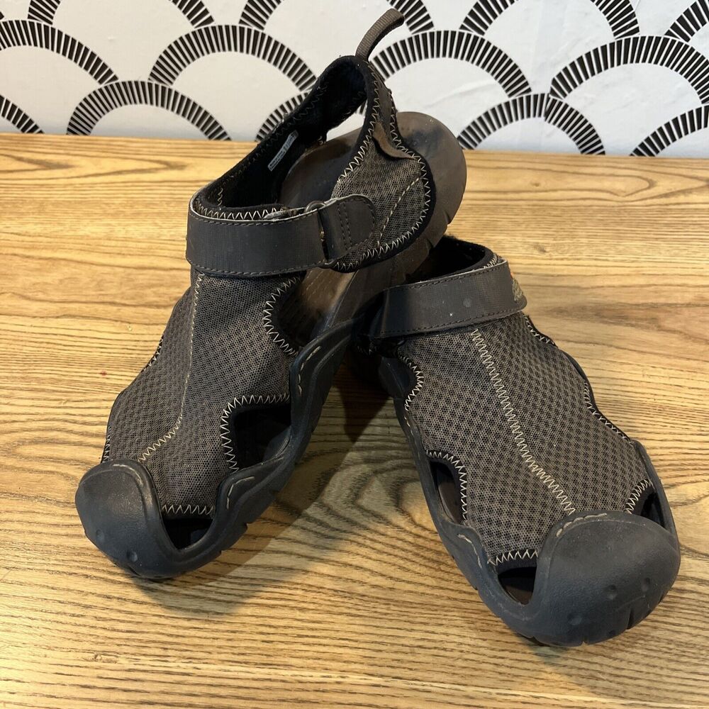 CROCS Brown SwiftWater Mesh Fisherman Deck Sandals Water Shoes Men's Size 10